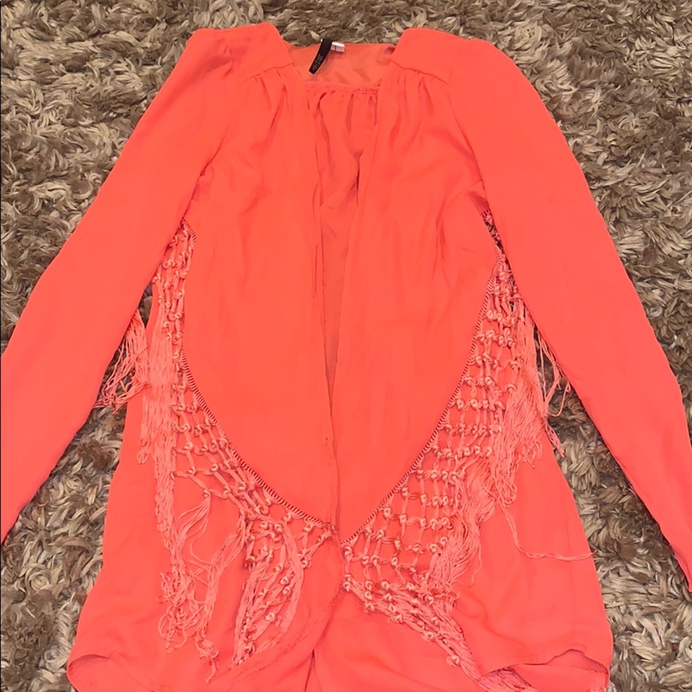Neon orange with fringe